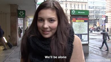 Cute street girl needs quick cash